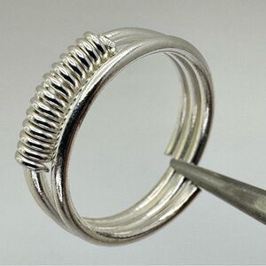 Vintage Mexico Silver Wrap Ring Artisan Southwestern Style Boho Minimalist